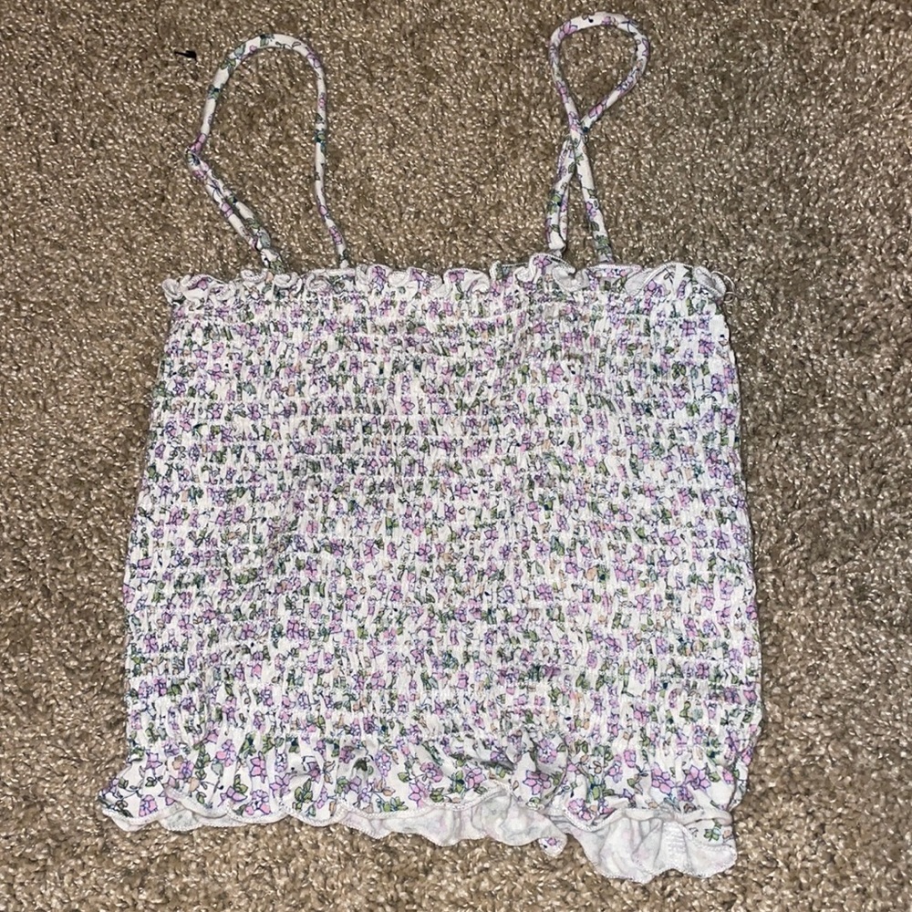 Flower patterned urban outfitters tank top